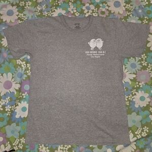 Las Vegas Breakfast Spot Egg WorksPort and Company Heather Gray Short Sleeve Tee